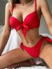Сексуальный завязанный бюстгальтер на косточках, женский купальник, бикини, женский купальник, комплект из двух частей, бикини, пуш-ап, купальный костюм, плавание