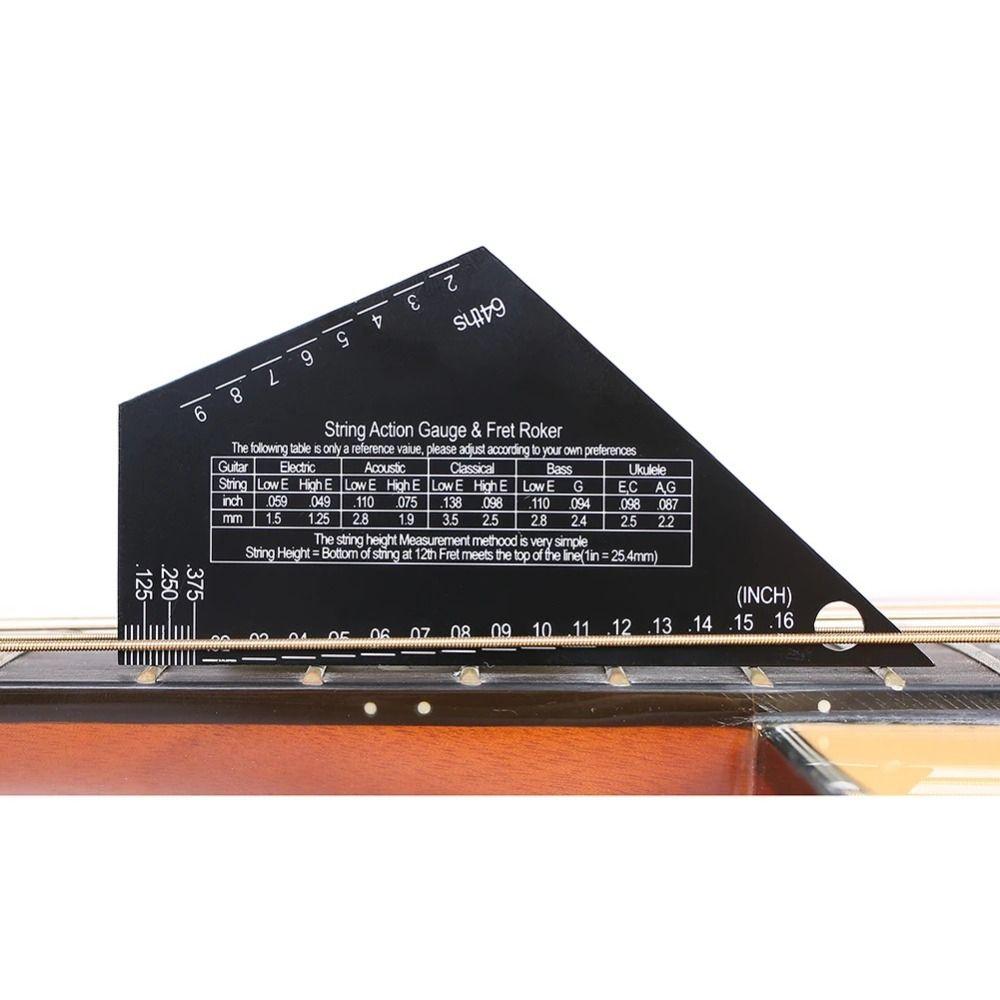 Precise Etched Guitar String Action Gauge Aluminium Zinc Zinc Alloy Buzzing Fret Catcher  Folk Guitar