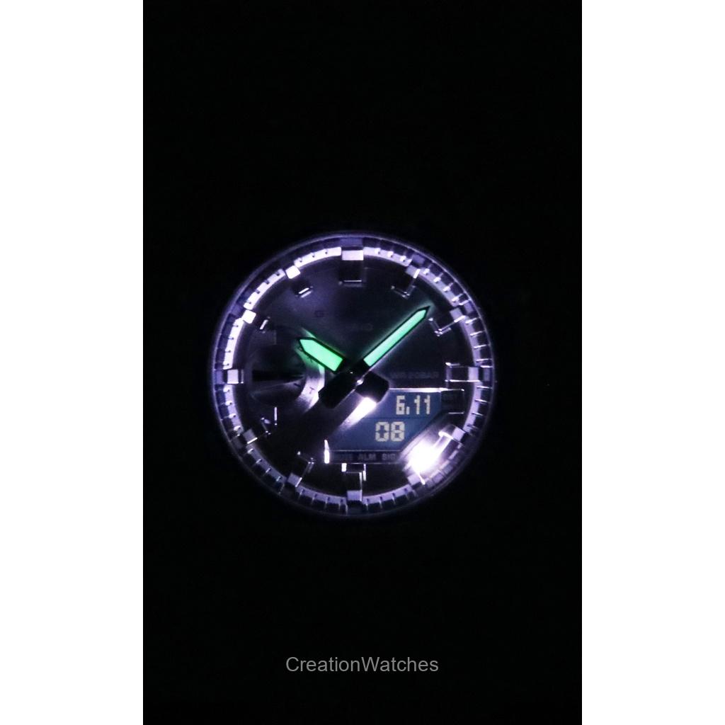 Casio G-Shock Аналогово-цифровые часы с полимерным ремешком, серый циферблат, кварцевые GA-2100BM-7A8 200M, унисекс