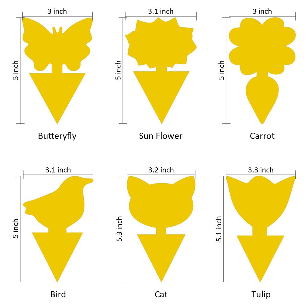 24 шт. липкие ловушки пластиковые липкие доски водонепроницаемые двухсторонние ловцы вредителей для садовой теплицы