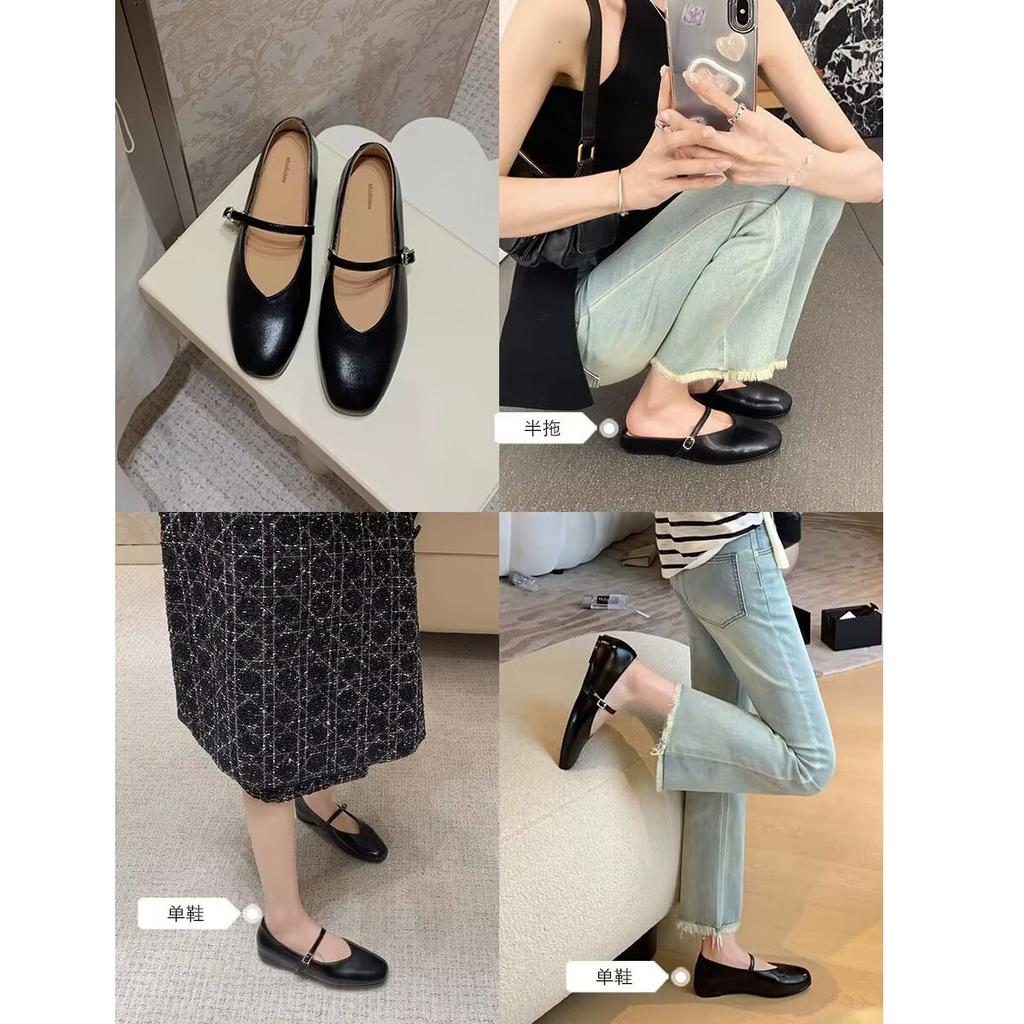 Виноградная мать того же стиля, версия из овчины, ремень с одним словом, внутренняя высота, сумка на головке, мюли, женские летние туфли-лодочки Мэри Джейн