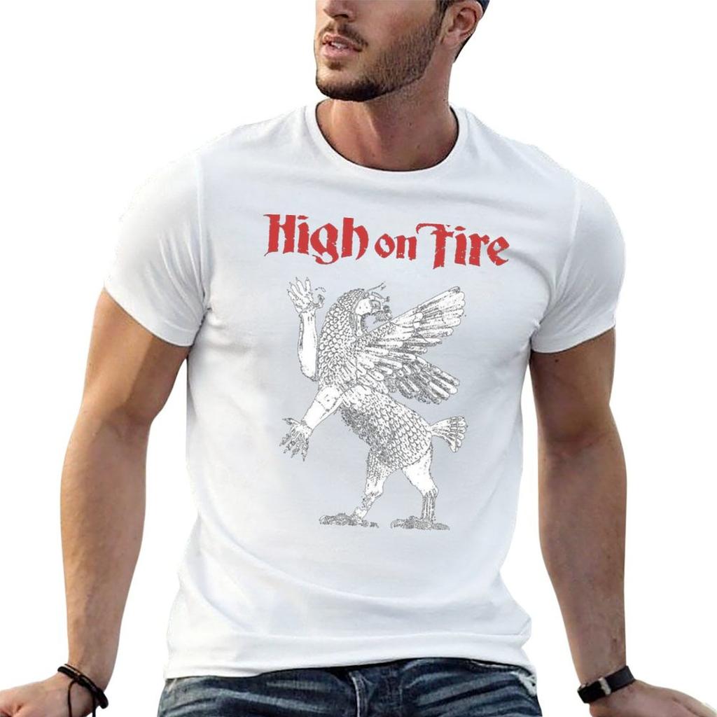 High On Fire Band TShirt Comfortable Workout Short Sleeve Shirt
