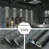Industrial Cement Grey Clothing Store Living Room Decor Contact Paper Vinyl Self Adhesive Waterproof Wallpaper Wall Stickers
