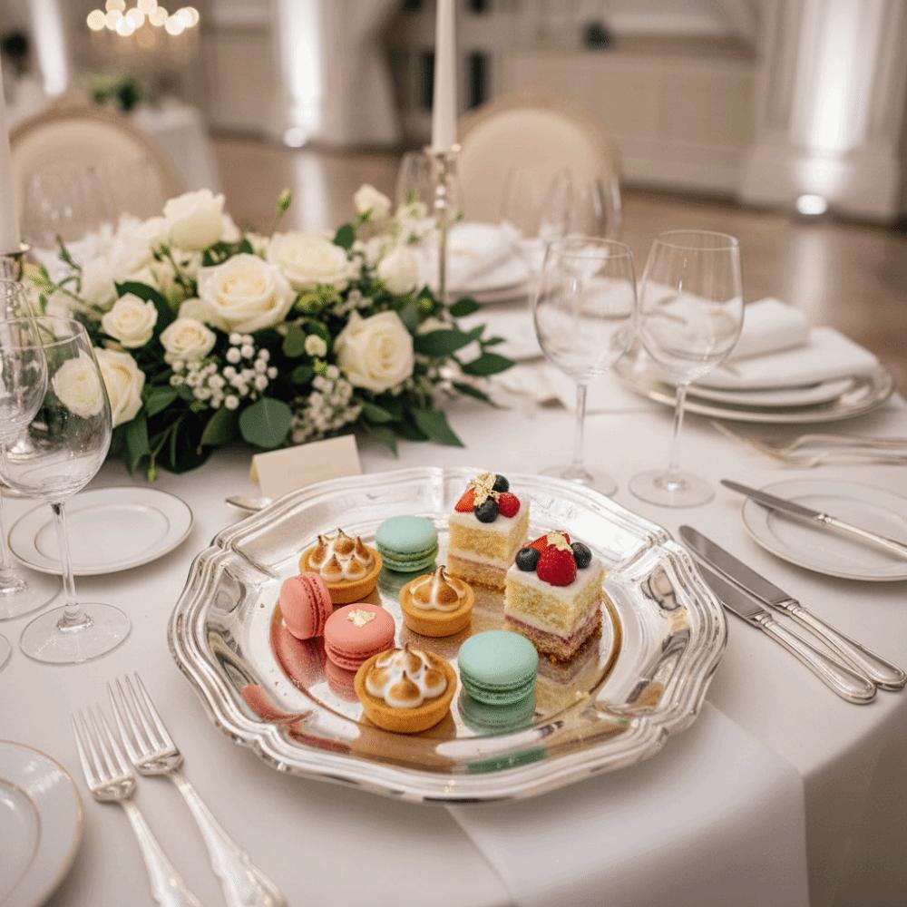 Mirror Surface Stainless Steel Cake Tray Silver Color Jewelry Display Tray Jewelry Storage