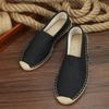 Fashion Autumn Men Canvas Shoes Breathable Men's Casual Shoes Slip-On Hemp Shoes Graffiti Espadrilles Women Footwear Flats