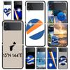 Чехол для телефона Samsung Galaxy Z Flip 3 4 5 6 7 Складной Черный Корпус Для Samsung Z Flip4 Flip5 ПК Жесткая Крышка Флаг Маршалловых Островов