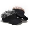 Hot Sale Men's Empty Top Visor Cap Fashion Decorate Wig Hat Women And Men Summer Funny Cap