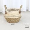 Rattan Woven Flower Basket: Handheld Green Plant Pot, Decorative Storage for Living Room & Flower Arrangements.