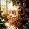 3D Jigsaw Puzzle House Treehouse Villa Model Kit DIY Dolls House Building Model Craft Birthday Christmas Gift for Adults Teens