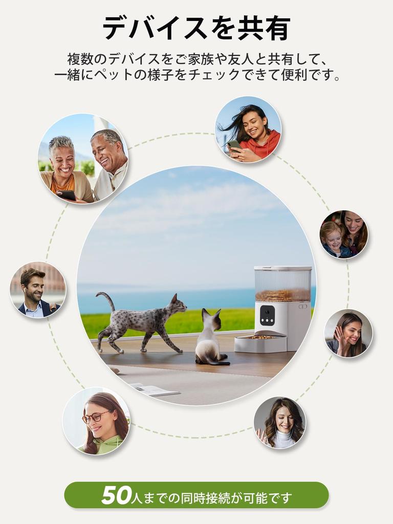 Автоматическая кормушка для кошек с таймером, голосовым управлением через смартфон, приложением для дистанционного управления, автоматическим фиксированным временем и ручным кормлением, простой в использовании, миска из нержавеющей стали