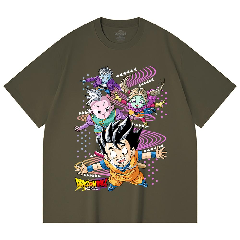 230 Gsm 100% Cotton Dragon Ball V33 Daima Print Unisex Heavy Cotton T Shirt