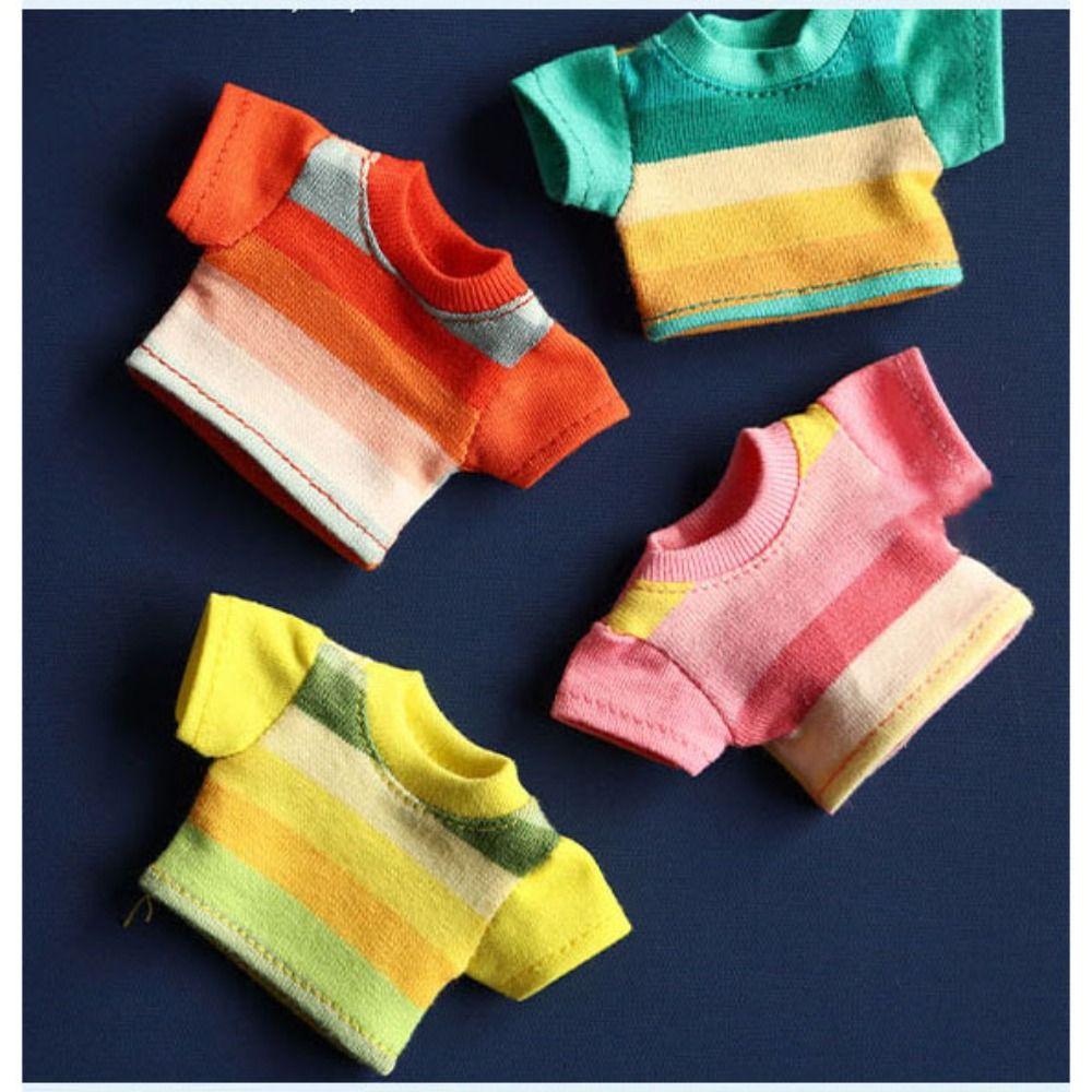 DIY Accessories Doll Elastic Clothes Casual Idol Doll Outfit for 10cm Cotton Stuffed Dolls Kid Gift