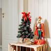 Sapin de Noël Artificiel - Creative Home - 40cm - Rouge - Socle en bois - Décoration intérieure