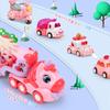 Qizebaby Car Toy Construction Truck Car Toy Toy Car 5 In 1 Popular Toy Carry Vehicles with Lights and Music Educational Toy 2 3 4 5 6 Years Old Girls