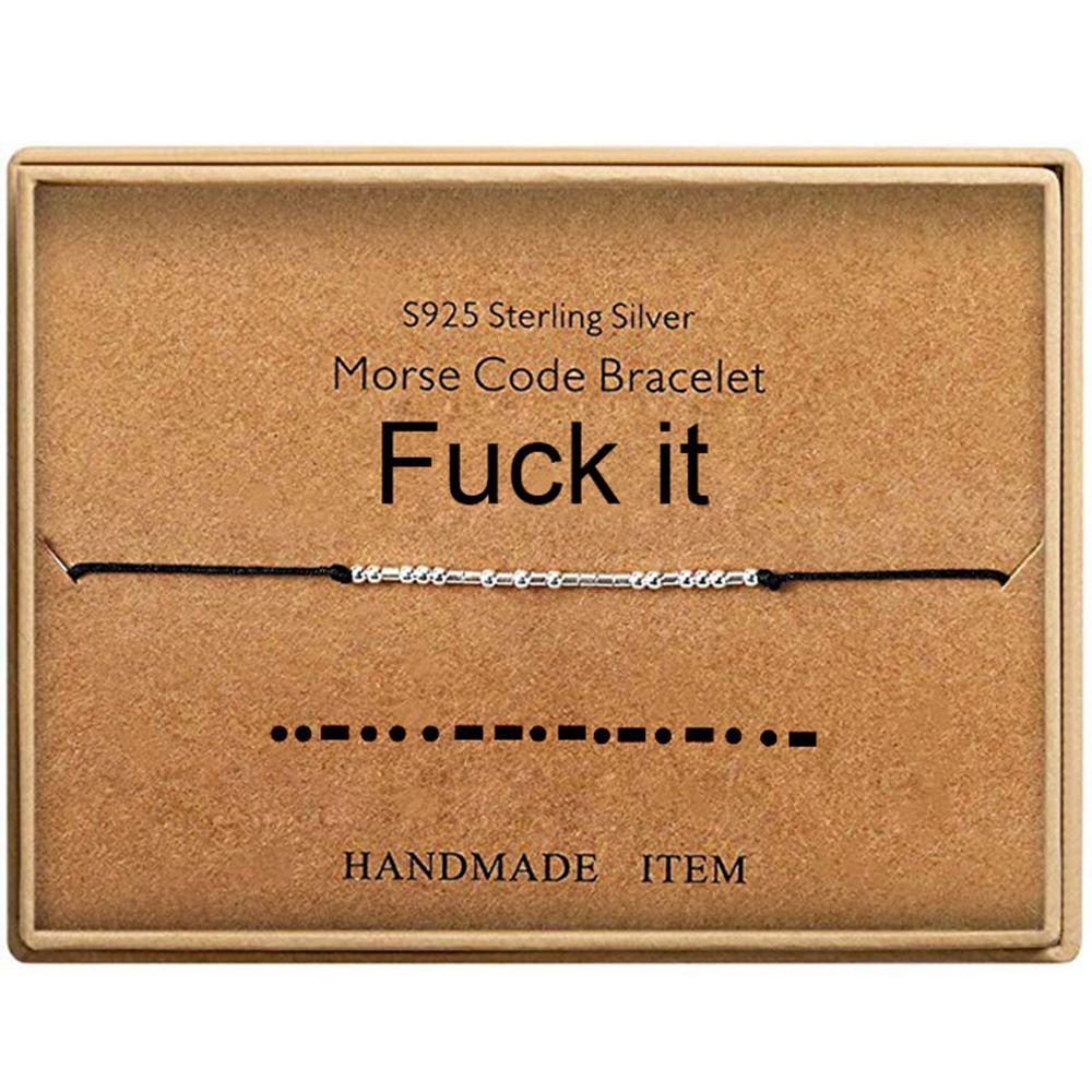 Подарки Цепочка из бусин Серебряный Браслет Морзе Дружба Манжета Браслет Fuck Off Я ЛЮБЛЮ ТЕБЯ ЛДН Охана