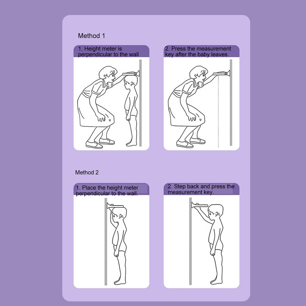 Ultrasonic Height Measurement Device Portable High Accuracy Rechargeable Miniature Height Measurer for Home