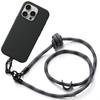 Case with Lanyard - Silicone - for iPhone 16 Pro - Black - Removable - Flexible