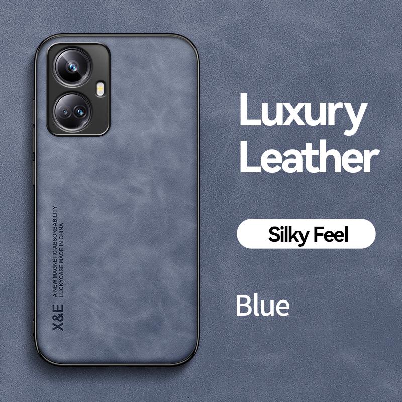 KEYSION Роскошный кожаный чехол для Realme 10 4G 10 Pro + 10T 9i 5G, силиконовый + противоударная задняя крышка для телефона из поликарбоната для OPPO Realme 10 Pro 5G