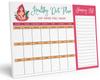 Inkdotpot Weekly Meal Planner Notepad 7"x10 , "Kitchen Menu" Magnetic Meal Planning Pad with Tear Off Grocery S-54 Sheets