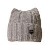 Polyester Cat Ear Beanie Warm Winter Beanie Hat Cute Face Slimming Hat  Outdoor Wear