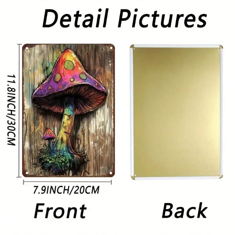 Farmhouse Wall Metal Sign Apple Basket Print Kitchen Decor Home Storage Organizer Halloween Checkered Farm Art