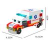 6In1 Ambulance Escort Car Helicopter Paramedic Doctor Mini Loader Truck Classic Model Building Blocks Sets Bricks Kids Toy City