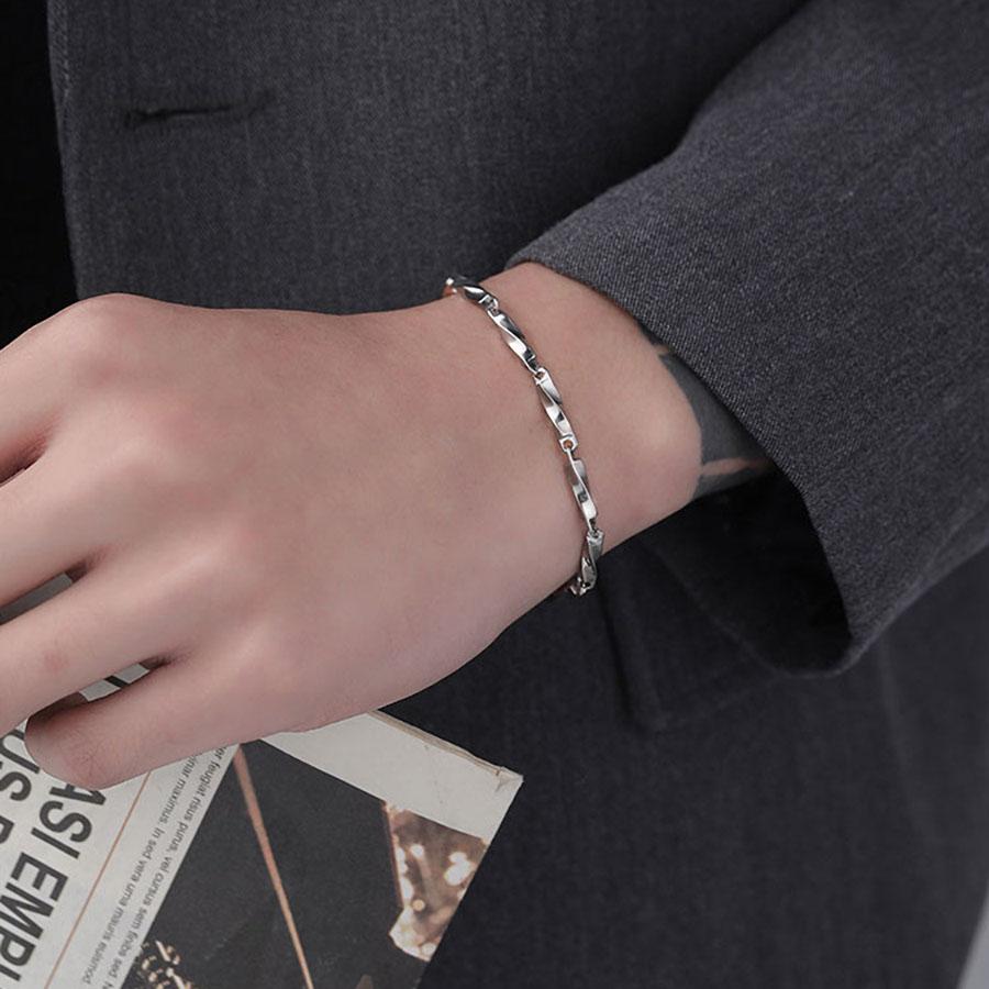 Новый Браслет из Нержавеющей Стали Мужской 4 Размера В Наличии Хип-хоп Рок Скрученная Цепь Браслет Повседневные Аксессуары Звеньевой Браслет Pulsera