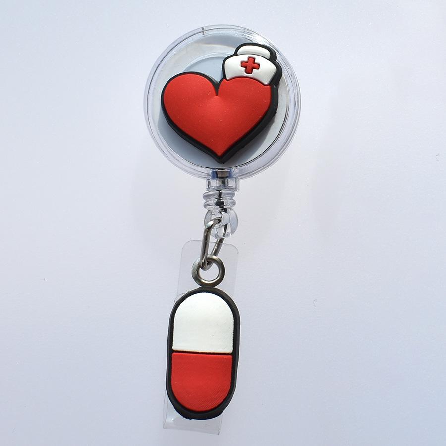 Мультяшная медицинская выдвижная пряжка, лицензия на работу для врача и медсестры, креативный ремешок, легко вытягиваемая пряжка, сертификат, фирменное наименование