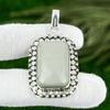 Radiant Rainbow Moonstone Stone Bezel Engagement Wife Pendant Sterling Silver