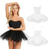 Women Strapless Built In Shelf Bra Tutu Ballet Dance Dress Ladies Stage Performance Costume