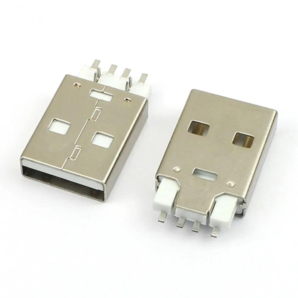 50 шт. USB 2.0 AM 4P мужской разъем типа A 4-контактный SMT SMD DIP панельный монтажный штекерный разъем разъем DIY