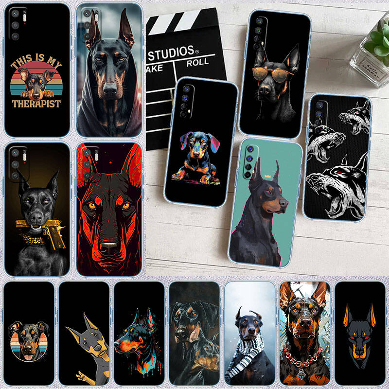 MH42 Dobermann Dog Phone Case for Motorola Edge 20 30 S30 40 50 Fusion Lite Plus Pro Neo Ultra One Power Action Macro Hyper Vision Zoom