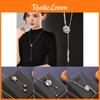 Chic Titanium Steel Geometric Long Sweater Necklace With Stylish Star Charm