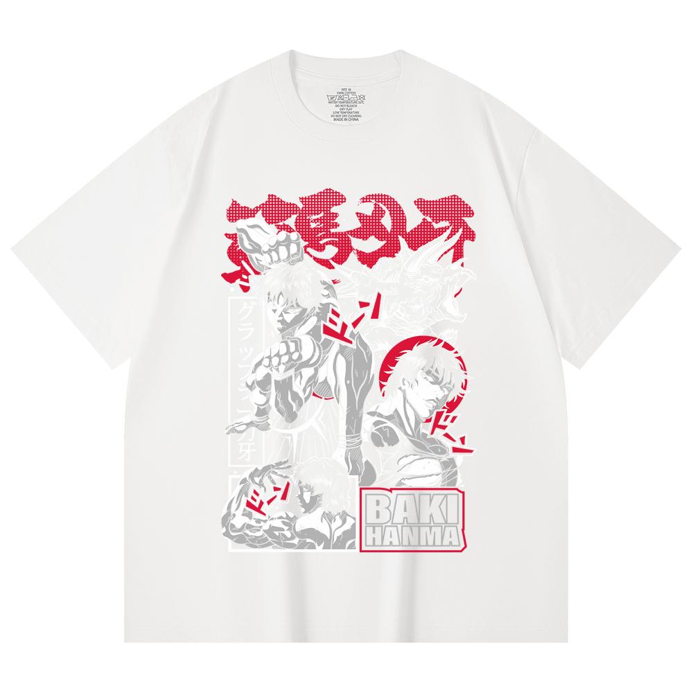 230 Gsm 100% Cotton Baki V3 Print Unisex Heavy Cotton T Shirt