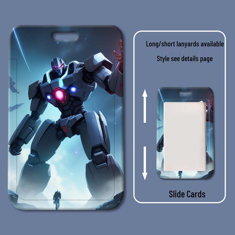 Пластиковый выдвижной держатель для ID-карты на тему Gundam для студентов