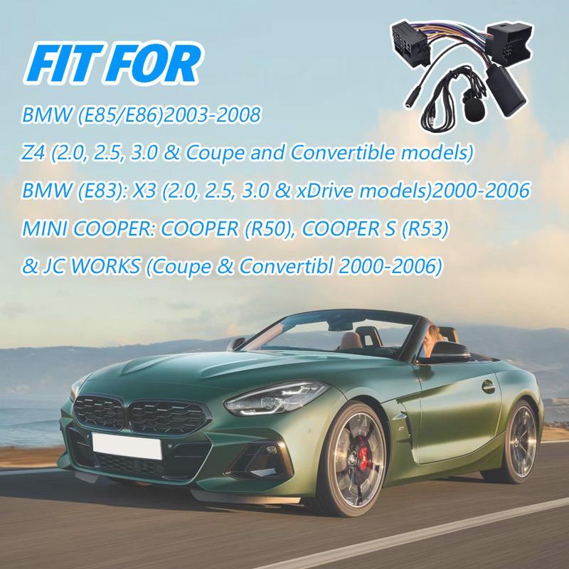 For MINI COOPER For Z4 For BMW (E85/E86)2003-2008 Auxbluetooth Adapter Music Player W/ Mic High Quality JieRui-BT 5908