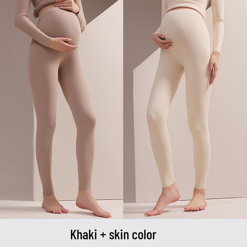 Теплые флисовые леггинсы большого размера для беременных женщин: Пижамные штаны подходят для раннего и позднего периода беременности, на осень и зиму