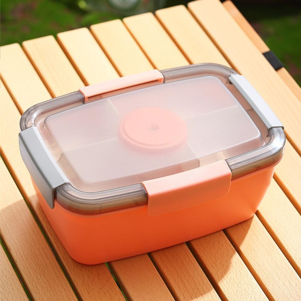 Tableware 2 Layer Lunch Box Leak Proof 2000ML Food Storage Container with Dressing Container Compartment Salad Box Worker