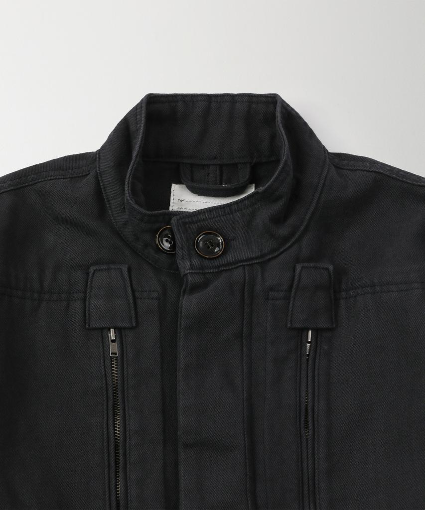 BLUESUNFLOWER Vintage Fade High-Neck Jacket_Ch
