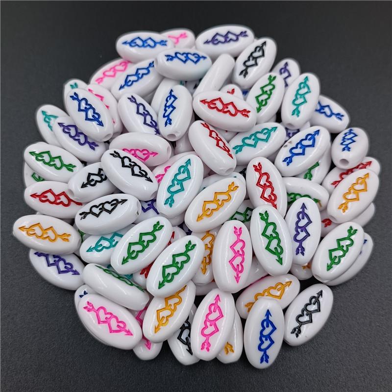 10 шт. эллиптические плоские бусины-разделители с алфавитом «сделай сам» для изготовления ювелирных изделий, ожерелья, браслета