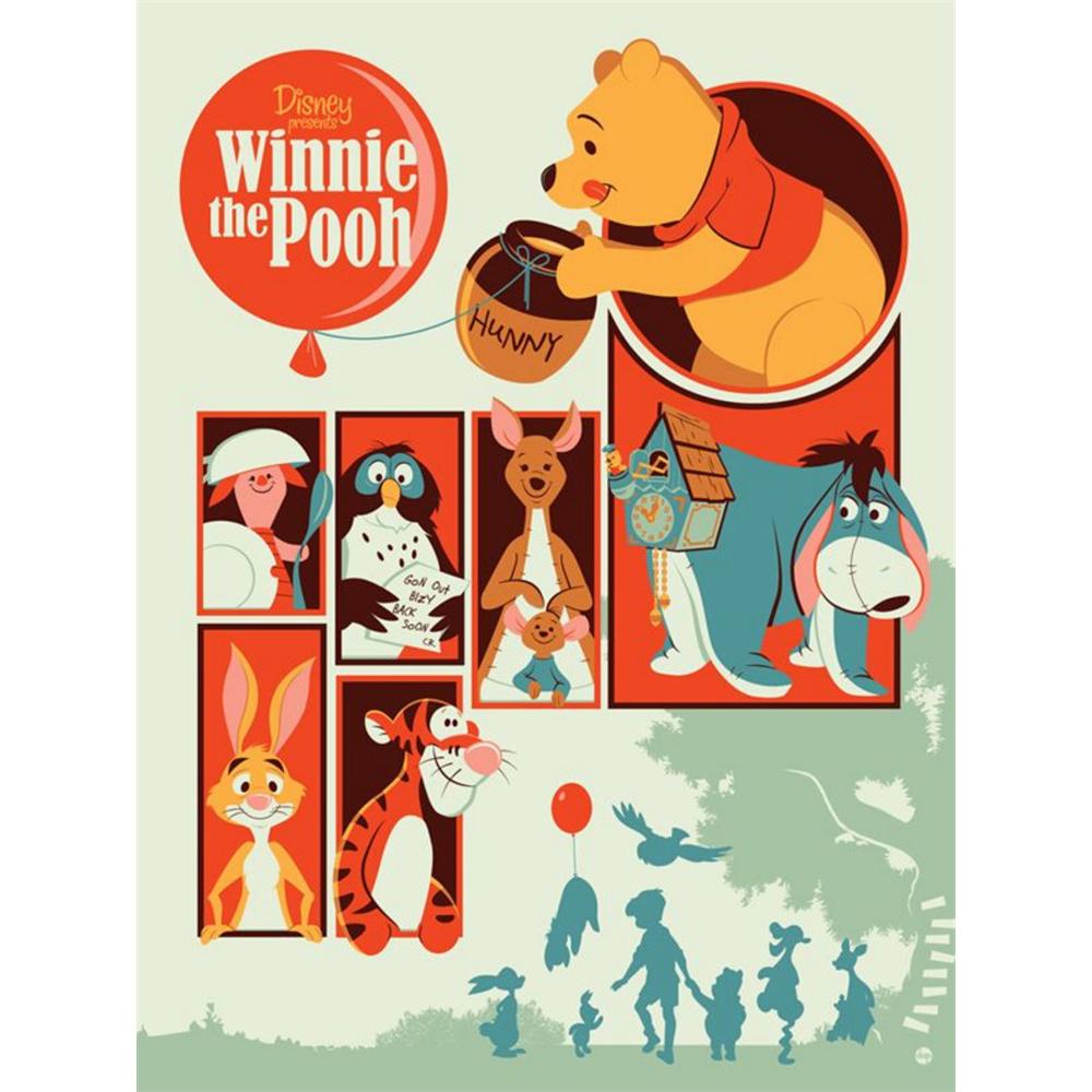 Disney Diamond Painting 5D DIY Winnie The Pooh Retro Style Illustration Art Mosaic Embroidery Decoration Cross Stitch Gift
