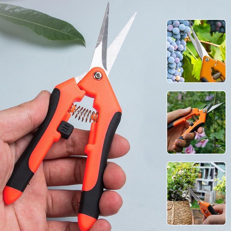 1pcs Gardening Scissors Stainless Steel Garden Branch Pruning for Tree Shears Fruit Picking Scissor Weed Potted Flower Pruners