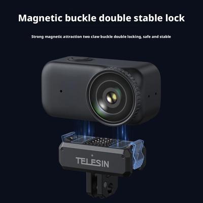 TELESIN Перезаряжаемая быстросъемная база-адаптер для DJI Osmo NANO Магнитная база с двумя креплениями Адаптер Запчасти для спортивных камер