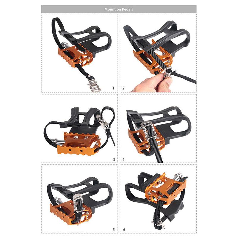 1Pc Pedal Straps Bicycle Feet Strap Bike Strap, Toe Clip Strap, Black