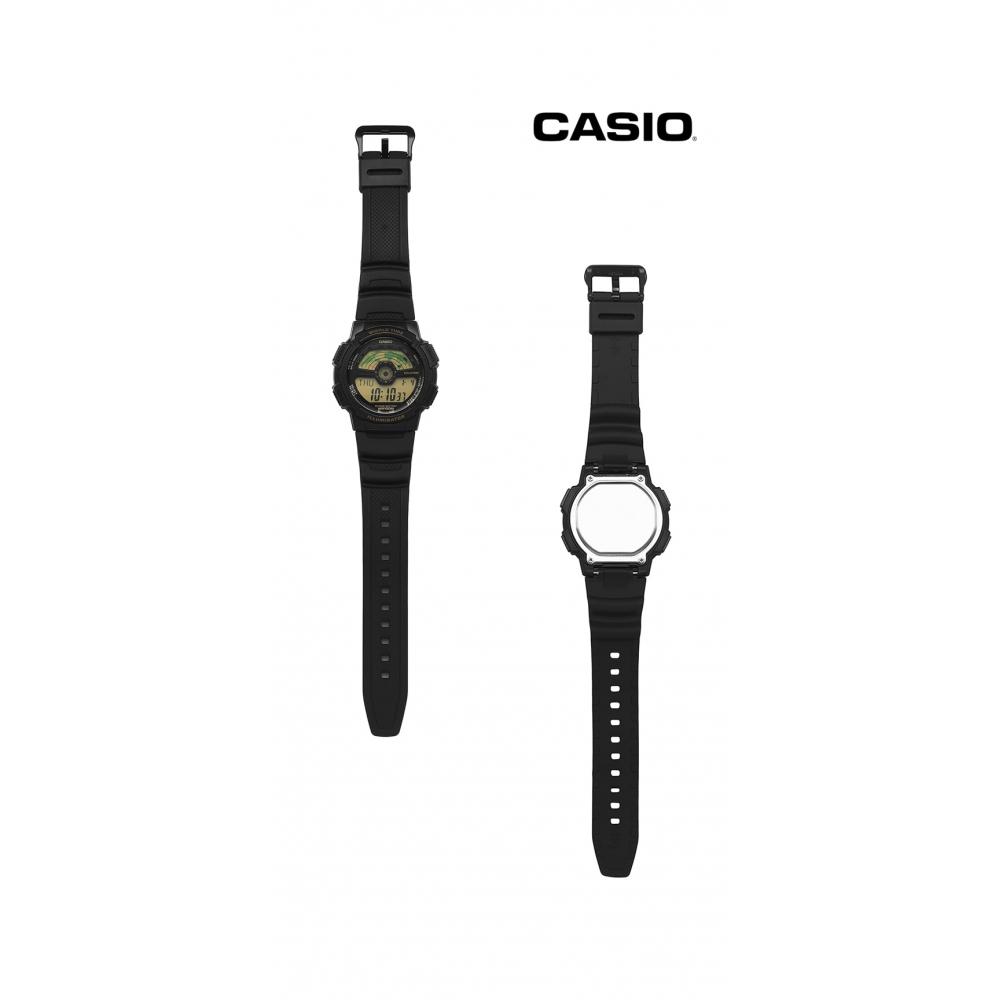 CaSio Ae 1100w 1bvSdf Ae 1100w 1bv Цифровые спортивные часы Soldier World Time для мужчин S из уретана