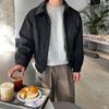 Мужская винтажная замшевая бархатная куртка-бомбер - Ретро укороченная повседневная верхняя одежда