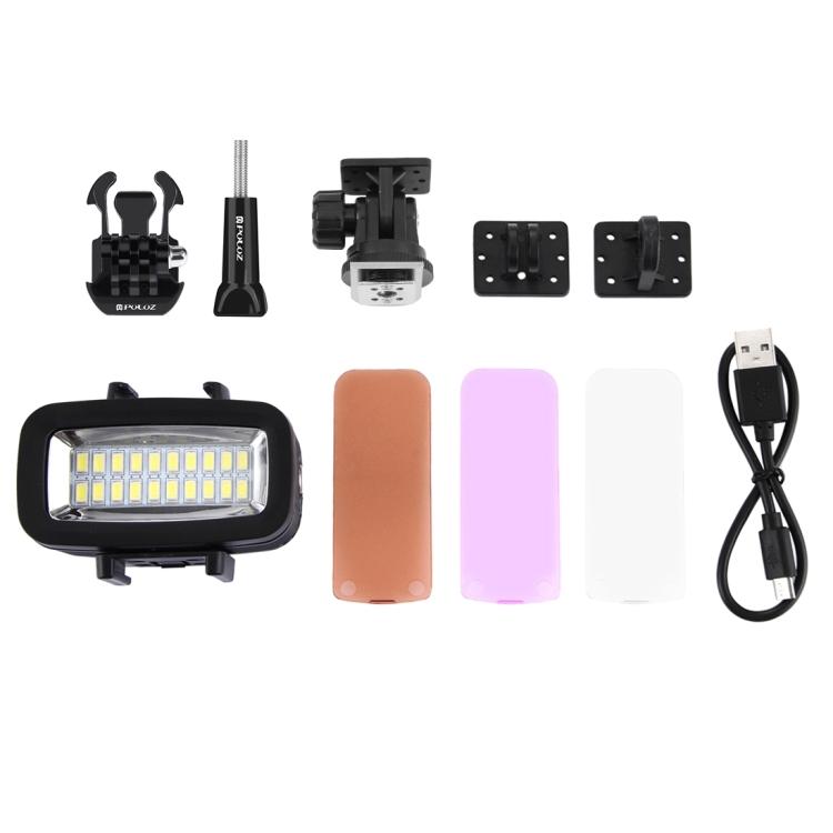 20 светодиодов, 40 м водонепроницаемый студийный светильник IPX8 для GoPro