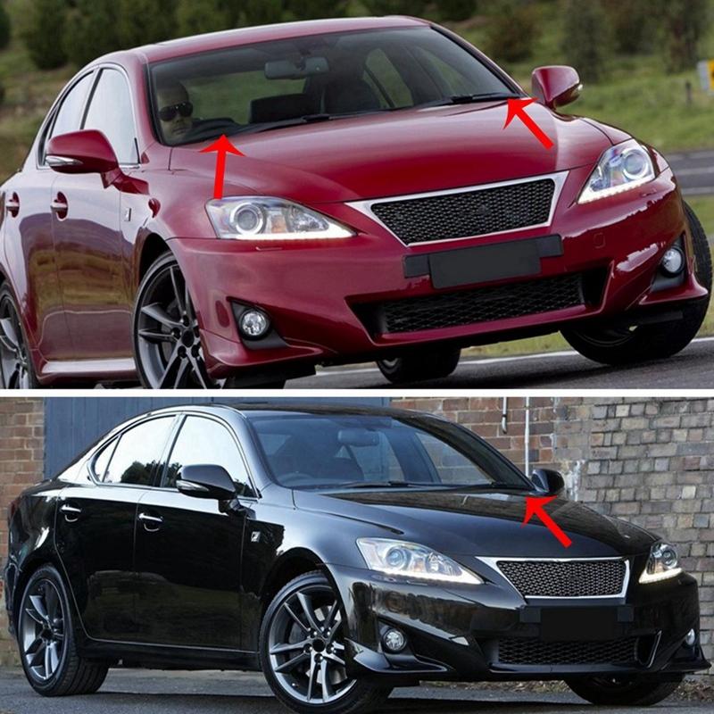 1 пара молдингов стойки лобового стекла с комплектом клипс для Lexus Is IS200D IS250 IS300 IS350 2006-2013 75552-53020 75551-53020