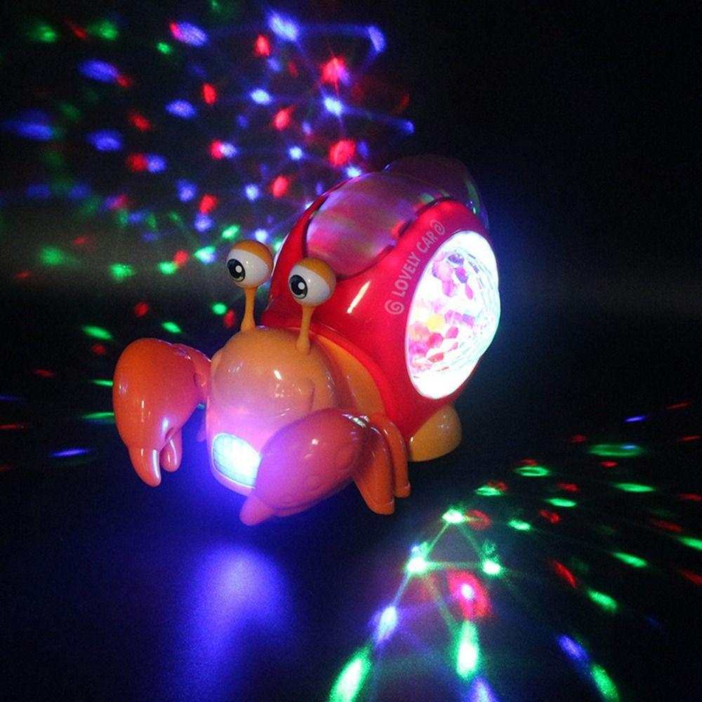 Musical Musical Light Toy Snail Baby Dancing Toy Cartoon Crawling Crab Toy