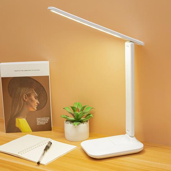 3 режима затемнения, сенсорное управление, складная настольная лампа, USB перезаряжаемая батарея, светодиодная лампа для чтения, домашний декор